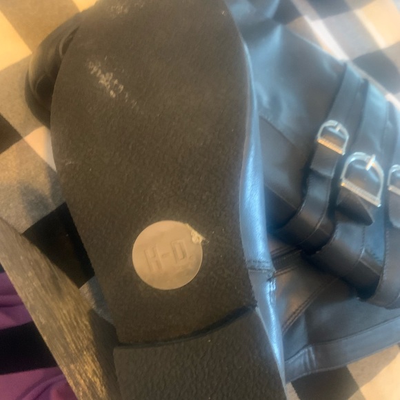 Ladies black leather zip up riding boots - Picture 5 of 7